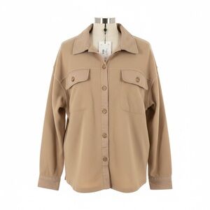 Lumière $45 NWT “Chilly Nights" Fleece Shacket M P2P 21” Cozy Streetwear